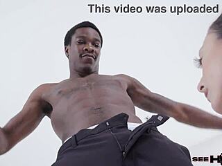 skinny cutie chiara chianti rims and worships oiled cock sloppy