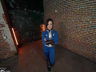 VR Cosplay Parody: Horny Brunette Lucy Sucks And Fucks Anally In Fallout Pt 1