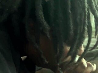 bbw cutie double deepthroats messy ebony monster cocks mirror view