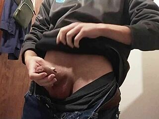 Squeezing tasty cum from throbbing cock