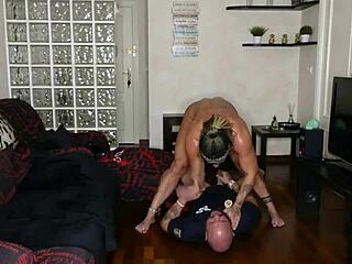 Officer, fuck my squirting ass before arresting this bodybuilder milf!