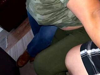 sexy latina wife teases with hot couch foreplay and big tits