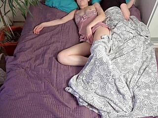 Morning handjob wakes hubby for 69 mutual masturbation fun