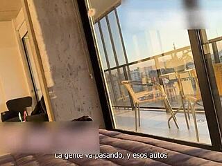 señora cleans me deep with her vibrating toy publicly