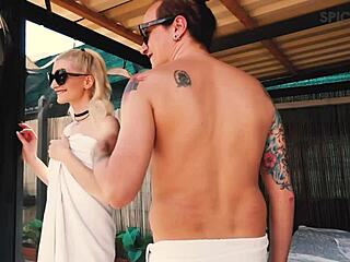 Swingers Couple Ignites Passion In Steamy Solarium Nudist Fuck