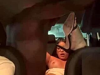 Uber Driver Barebacks Hot Japanese Before Cuckold Traffic Creampie