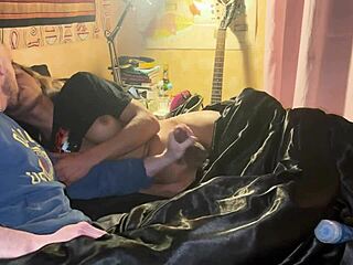 Shemale couple trains submissive partner eagerly