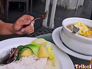 horny filipina sneaks bent-over big cock pounding