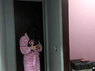 stepson catches busty stepmom fingering her tight asshole