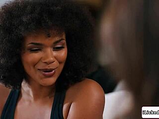 Big Tits Ebony Enjoys Threesome Fun With Roommate And Girlfriend