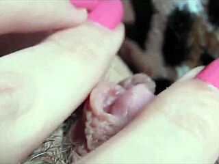 Big Clit Pulsing in Closeup Orgasm Explosion