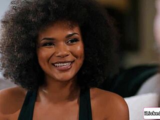 Big Tits Ebony Enjoys Threesome Fun With Roommate And Girlfriend