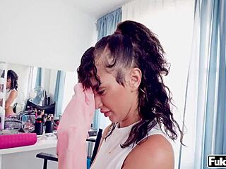 naughty maid deepthroats rides nasty client cowgirling to shaved creampie bliss