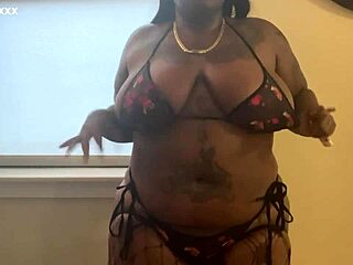 hazelnutxxx ebony in bikini facefucked by black monster cock