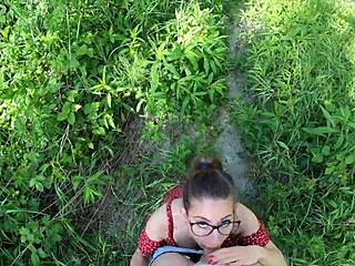 Lost petite screams then slurps cock deep 😏🌳💦