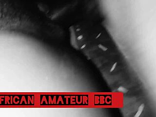 Ebony couple squirts on monster bbc in rough homemade fuck