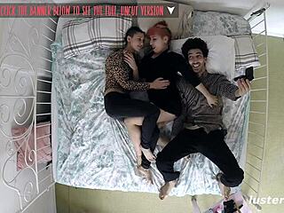 Crazy Homemade Threesome With Big Cock Licking And Pussy Fucking