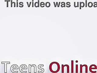 Hot British redhead teen 😍 strokes sticky handjob cumshot! 💦