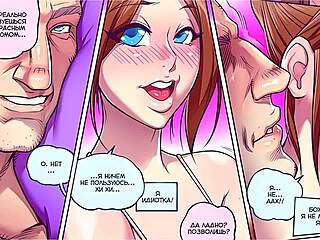 russian erotic comic tempts with big tits and curves