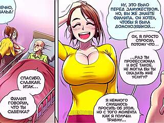 russian erotic comic tempts with big tits and curves