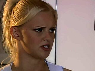 Blonde babe hannah harper takes banging cumshot on great tits outdoor