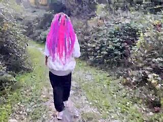 rough forest spank then cum in mouth?