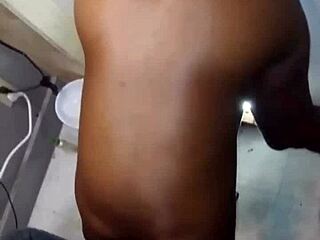 ebony milf bends for bbc anal pounding at the gloryhole