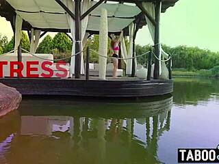 FLEXIBLE BLONDE TEEN KIRA THORN deepthroats monster cock then takes anal pounding