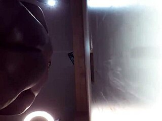 ebony milf bends for bbc anal pounding at the gloryhole