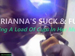marianna deepthroats cock then fucks for a mouthful cumshot