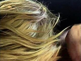 streetwalker delivers bbbj spits cum on dick then slurps it back up