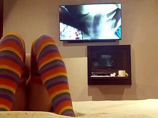 Brunette latina big ass babe takes friend's big cock in exotic homemade roleplay