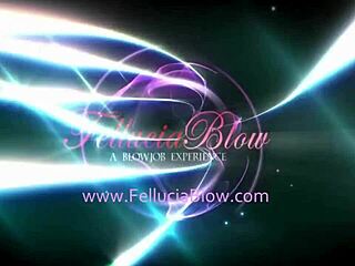 bedtime beauty's blowjob ends in hot cumshot swallow