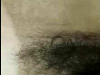 Close-up hairy pussy fingering with sexy beaver tease