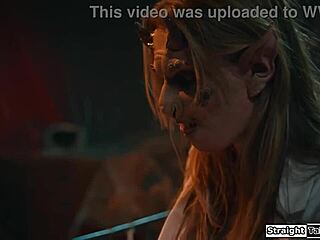 Cock hungry petite slut waits in basement for monster threesome