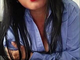 wet curvy fantasy babe bruno craves hard cock in office uniform