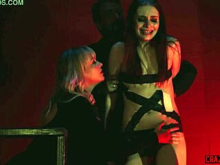 Big tits milf publicly humiliates teen outdoors rough!