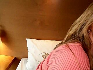 busty blonde milf micky muffin throats thick cock