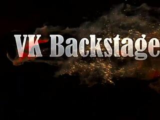 Milana and Milka take double anal penetration from two monster cocks backstage!