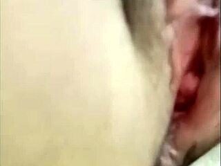 Close-up hairy pussy fingering with sexy beaver tease