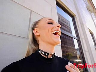 White Blonde Craves Asian Cock Public Raceplay Tease