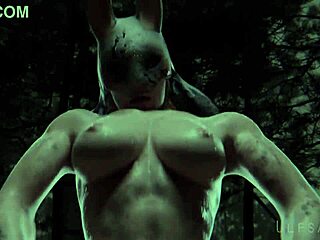 Huntress Cosplay Fucks Males In Halloween Forest