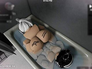 she climbs on riding my cock cowgirl hard in bathtub creampie game part 2