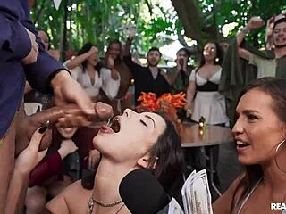 money talks ren faire babe sucks cock for cash reality style