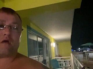 Wife Sucks and Rides Cock Hard on Hotel Balcony View