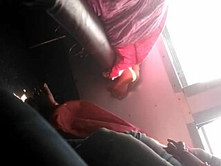 telugu auntie's huge fat ass shakes on train ride