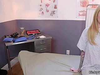 yo blonde gets anal checked by kinky milf doctor deep
