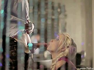 German maid eagerly sucks master's cock in submissive oral bliss!