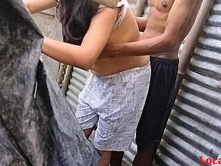 wife screams as friend fucks her outdoors deep!