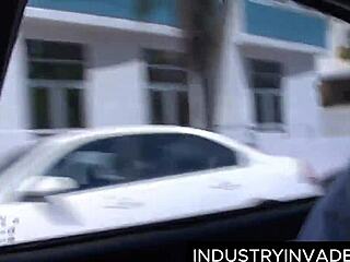 roxy loves suckin big black cock in limo back... oh god it's so huge!